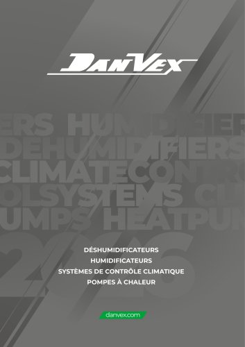 Catalogue des d&eacute;shumidificateurs d&rsquo;air DanVex