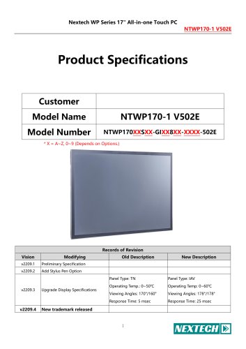 NTWP170-1 V502E