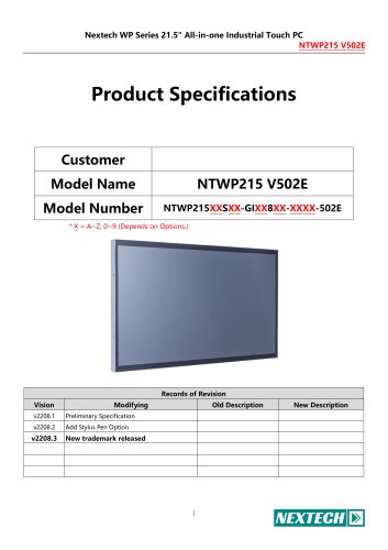 NTWP215 V502E