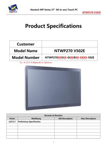 NTWP270 V502E