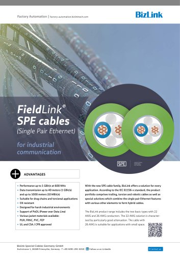 FieldLink® SPE cables