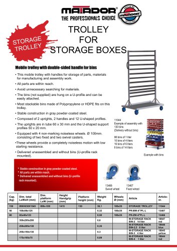 TROLLEY FOR STORAGE BOXES