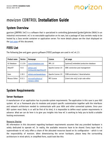 movizon CONTROL Installation Guide