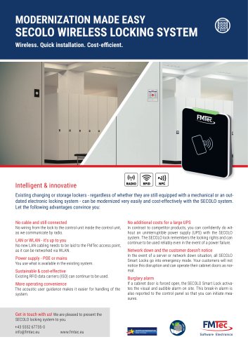 MODERNIZATION MADE EASY  SECOLO WIRELESS LOCKING SYSTEM