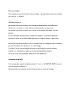Indications et informations concernant Klix - 2