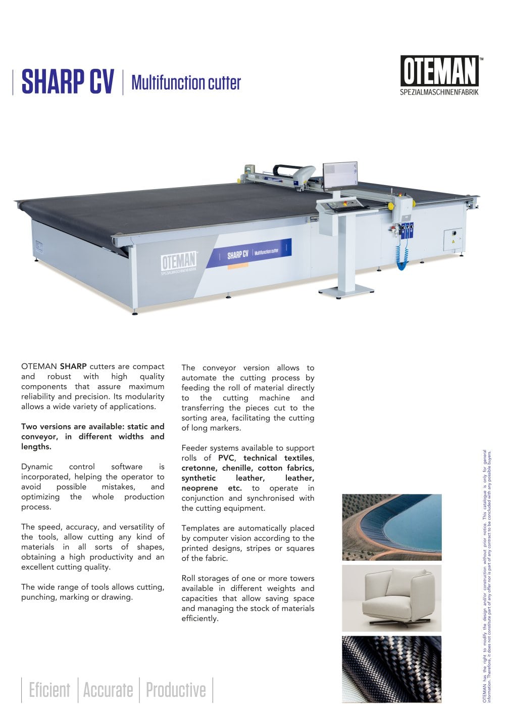 SHARP CV - Automatic multifunction cutter - OTEMAN - Advanced Cutting Technology SAU