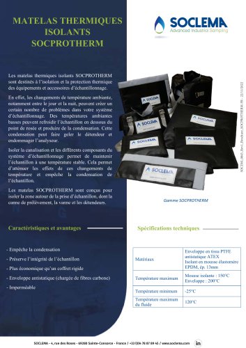 Couvertures isolantes SOCPROTHERM