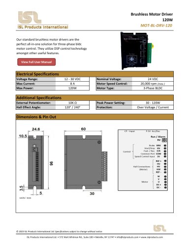 MOT-BL-DRV - BLDC Motor Controllers