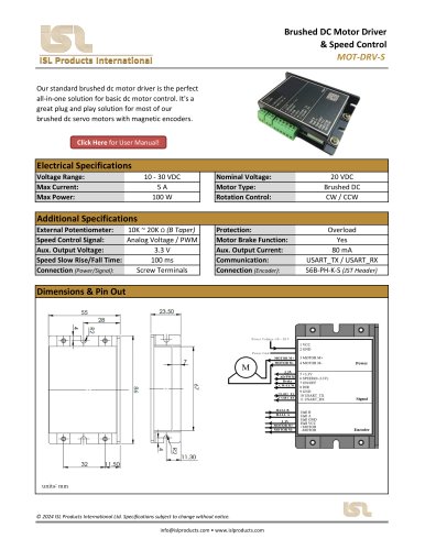 MOT-DRV-S - Brushed DC Motor Controller