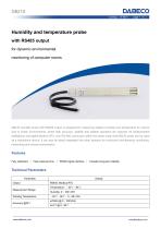 DB210 Humidity and temperature probe with RS485 output for narrow duct