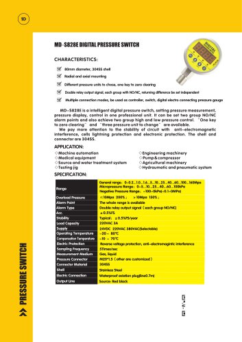 Diaphragm pressure switch