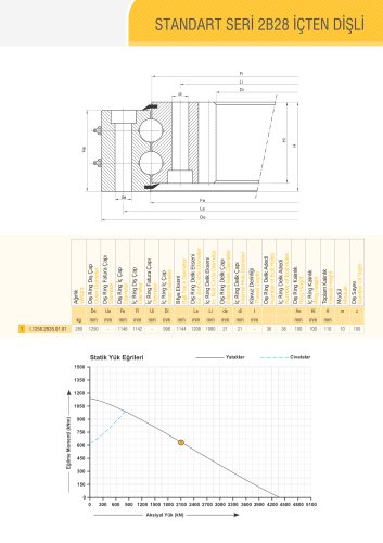 DOUBLE ROW BALL BEARING WITH INTERNAL GEAR  Ø1250