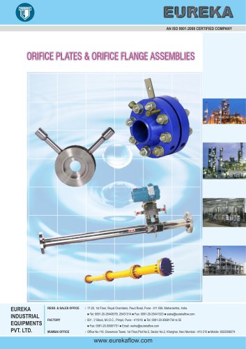 ORIFICE  PLATES & ORIFICE FLANGE ASSEMBLIES