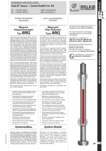 Magnetic Flap Indicator Type MKL