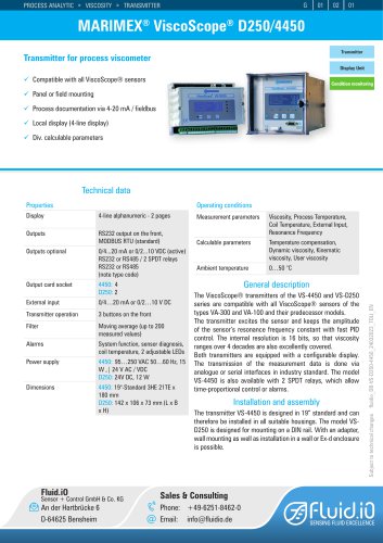 MARIMEX® ViscoScope® D250/4450