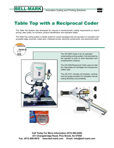 Table Top with a Reciprocal Coder