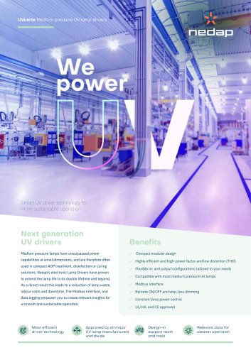 UVuerte Medium pressure UV lamp drivers