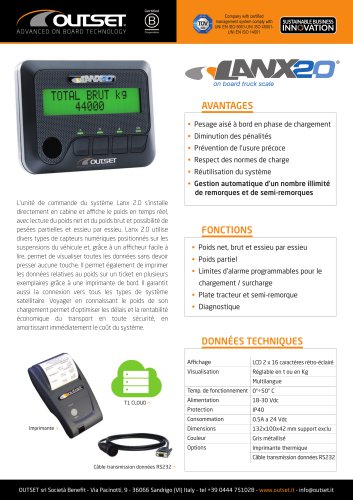 LANX 2.0 fiche technique