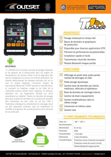 T1 LOADER fiche technique
