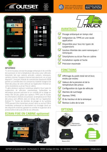 T1 TRUCK fiche technique