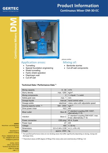 Continuous Mixer DM-30-EC