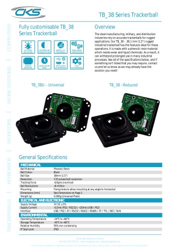 TB_38 Series Trackerball