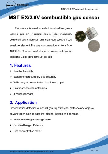 MaiYa combustible gas sensor MST-EX/2.9V