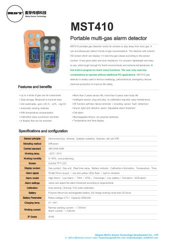 MaiYa portable multi gas detector MST41O