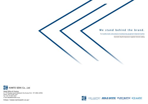 Automatic liquid temperature regulator General catalog