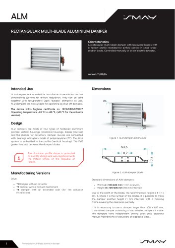 ALM aluminum multi-blade dampers