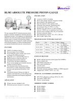 BL503 ABSOLUTE PRESSURE PISTON GAUGE