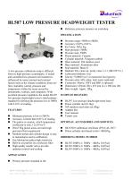 BL507 LOW PRESSURE DEADWEIGHT TESTER