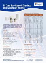 E1 Class Non-Magnetic Stainless Steel Calibration Weights