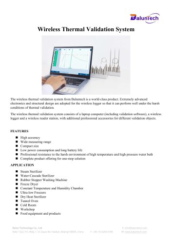 Wireless Thermal Validation System