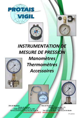 INSTRUMENTATION DE MESURE DE PRESSION