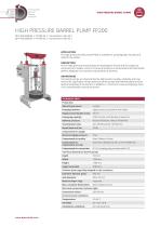 HIGH PRESSURE BARREL PUMP FP200