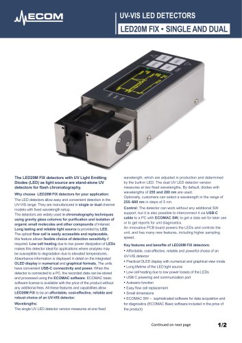 UV-VIS LED DETECTORS