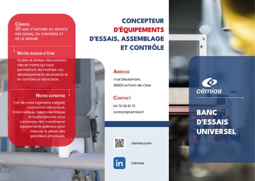 Banc d'essais universel d&eacute;pliant