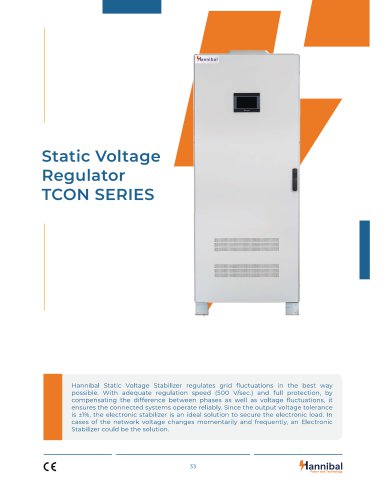 Static Voltage Regulator TCON SERIES