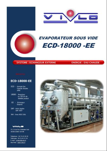 évaporateur énergie eau chaude - double effet