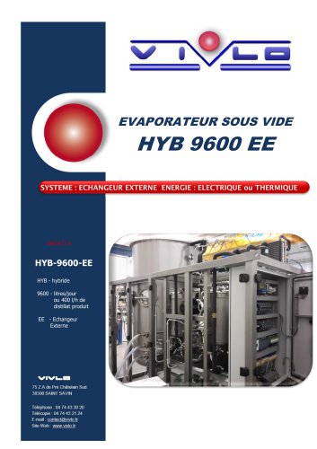 évaporateur hybride énergie électrique ou thermique 9600