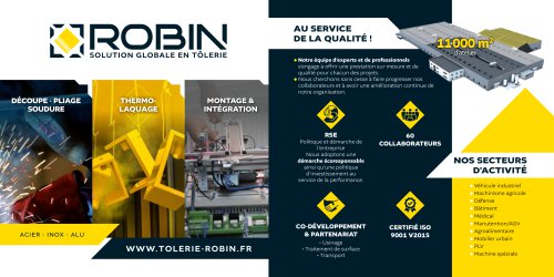 ROBIN Solution globale en tôlerie