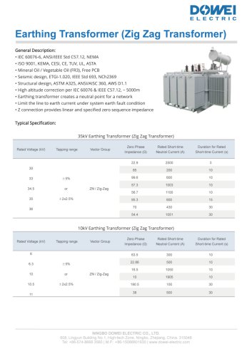 Earthing Transformer