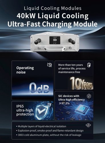 TonHe Technology 40kW CE-certified Liquid Cooling Ultra-Fast Charging Module