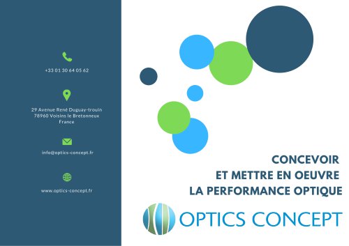 CONCEVOIR ET METTRE EN OEUVRE LA PERFORMANCE OPTIQUE