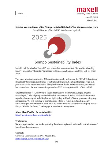 Sompo Sustainability Index”