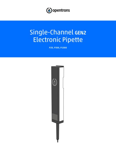 Single-Channel GEN2 Electronic Pipette
