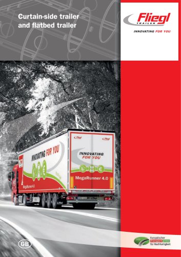 Curtain-side trailer and flatbed trailer