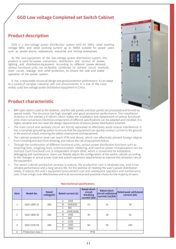 GGD low voltage switchgear