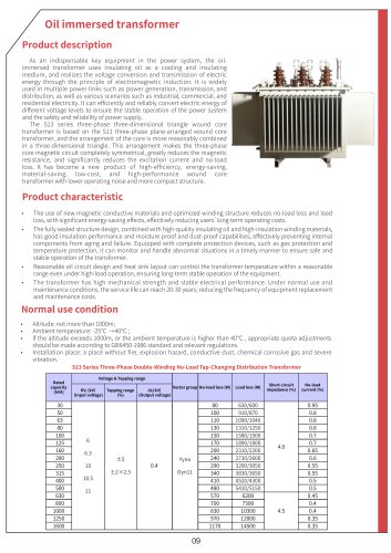Oil immersed transformer